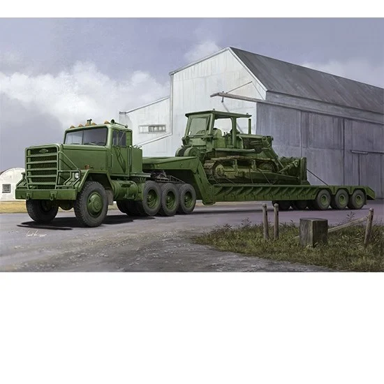 Trumpeter 01078 1/35 M920 Tractor tow M870A1 Semi Trailer - Military Vehicles & Tanks