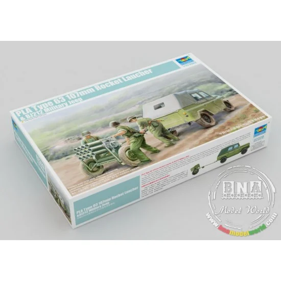 Trumpeter 02320 1/35 PLA Type 63 107mm Rocket Launcher & BJ212 Military Jeep - Military Vehicles & Tanks