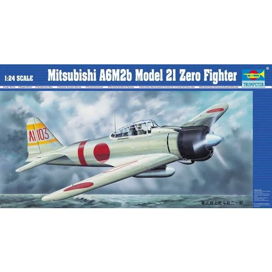 Trumpeter 02405 1/24 Mitsubishi A6M2b Model 21 Zero Fighter - Model Planes