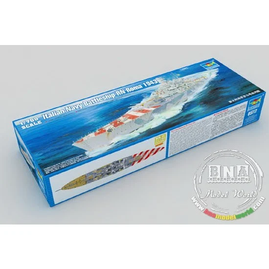 Trumpeter 05777 1/700 Italian Navy Battleship RN Roma 1943 - Model Ships & Boats