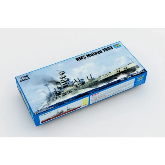 Trumpeter 05799 1/700 HMS Malaya 1943 Battleship - Model Ships & Boats