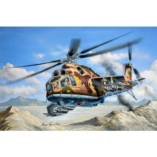 Trumpeter 05828 1/48 Mil Mi-24A Hind-B Attack Helicopter