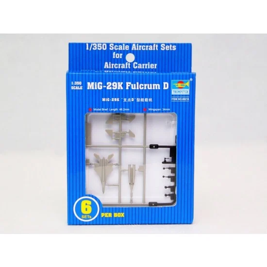 Trumpeter 06216 1/350 Russian Mikoyan MiG-29K Fulcrum D (6 planes) for Aircraft Carrier