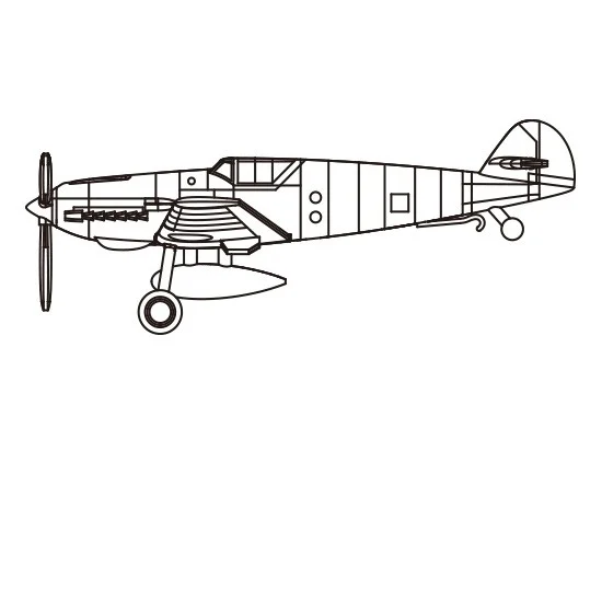 Trumpeter 06279 1/350 Messerschmitt Bf 109T Fighter - Model Planes