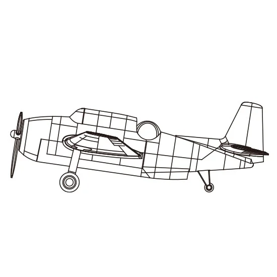 Trumpeter 06408 1/350 Grumman TBF Avenger (Pre-painted)