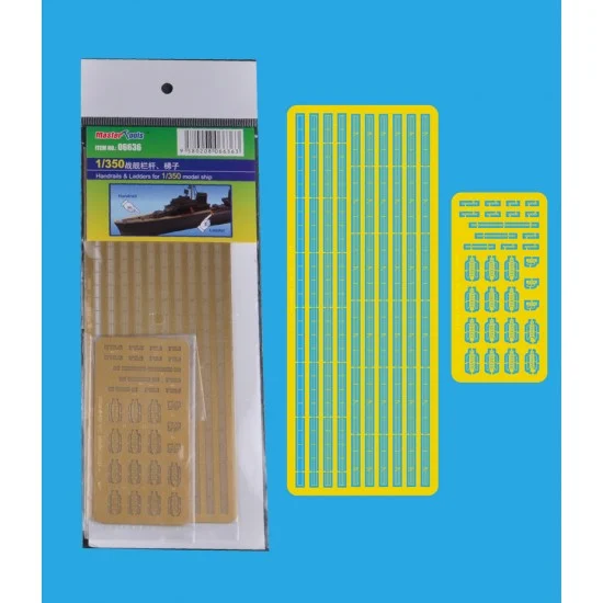 Trumpeter 06636 1/350 Handrails and Ladders (2 Photo-Etched Sheets)