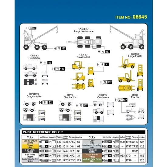 Trumpeter 06645 1/350 USN Carrier Deck Equipment - Model Ships & Boats