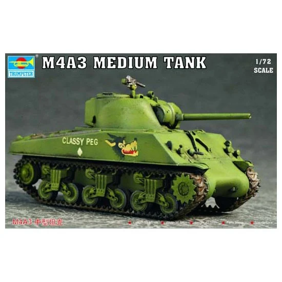 Trumpeter 07224 1/72 US M4A3 Tank - Military Vehicles & Tanks