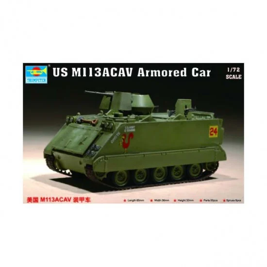 Trumpeter 07237 1/72 US M 113ACAV Armoured Car - Military Vehicles & Tanks