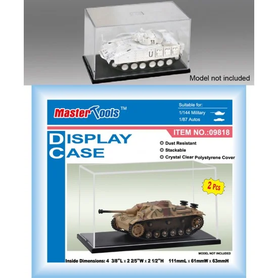 Trumpeter 09818 111 x 61 x 63mm Display Case (2pcs) - Hobby Tools & Supplies