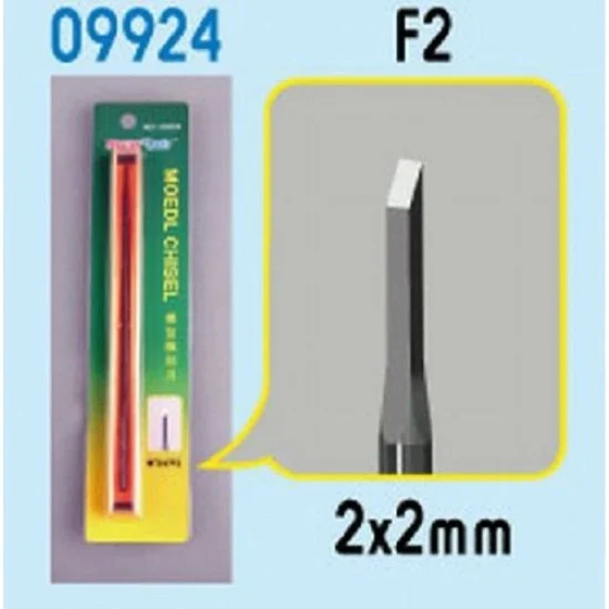 Trumpeter 09924 Micro Chisel F2 - Flat 2mm Tip (2x2mm)