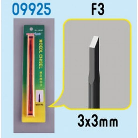 Trumpeter 09925 Micro Chisel F3 - Flat 3mm Tip (3x3mm)