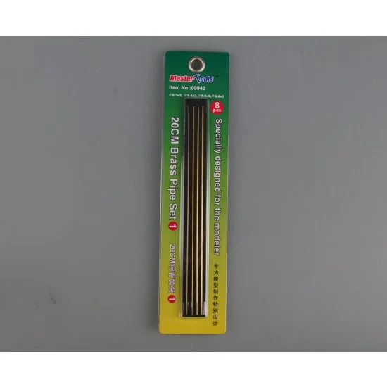 Trumpeter 09942 20cm Brass Pipe Set 1 (8pcs, dia: 0.3, 0.4, 0.5, 0.6mm) - Hobby Tools & Supplies