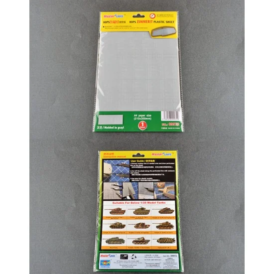 Trumpeter 09972 Zimmerit Plastic Sheet (A4) for 1/35 Model Tanks - Military Vehicles & Tanks