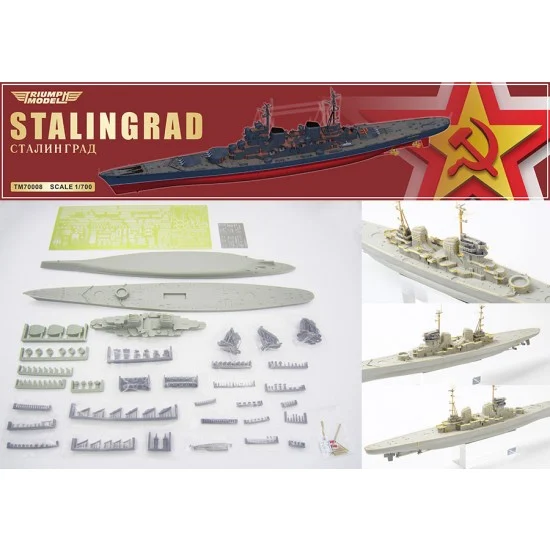 Triumph Model TM70008FH 1/700 Soviet Navy Battlecruiser Stalingrad Class Project 82 (Full Hull Ver.) - Model Ships & Boats