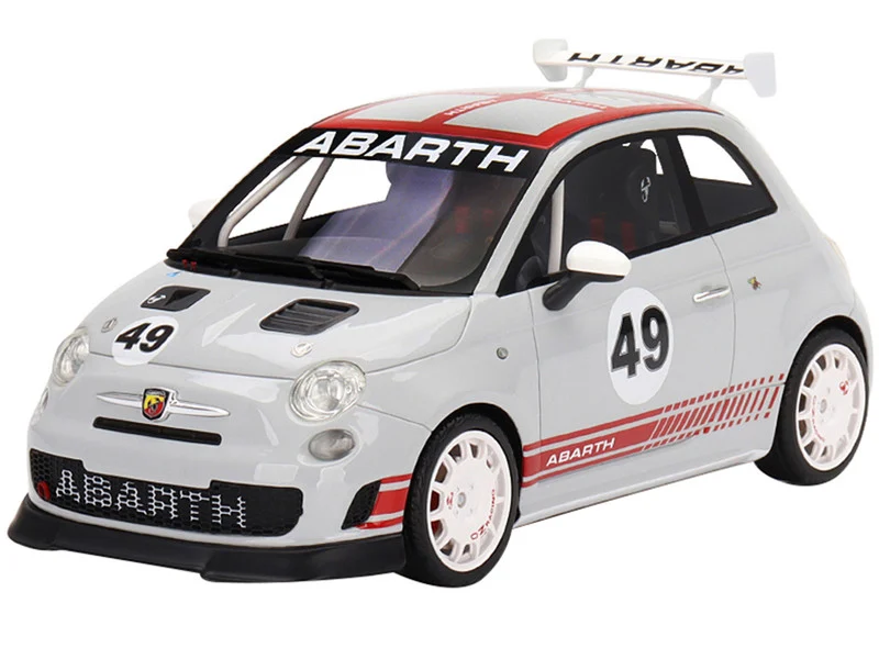 Fiat 500 Abarth Assetto Corse Presentation Gray 1/18 Model Car by Top Speed - Fiat Models