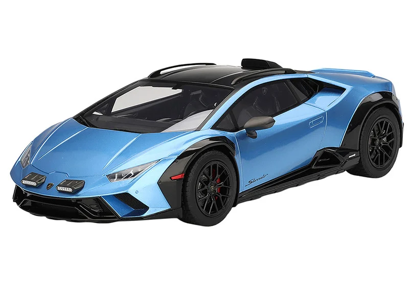 Lamborghini Huracan Sterrato Blu Aegir Blue Metallic with Matt Black Top 1/18 Model Car by Top Speed - Lamborghini Models