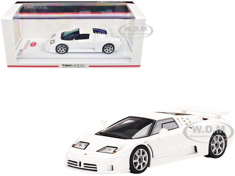 Bugatti EB110 Super Sport Bianco Monaco White 1/43 Model Car by True Scale Miniatures - Bugatti Models
