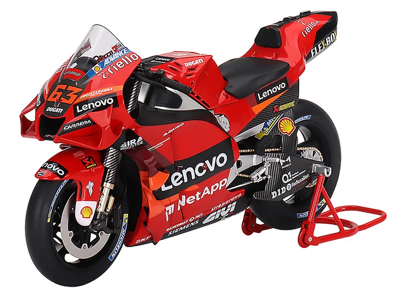 Ducati Desmosedici #63 Francesco Bagnaia "Presentation" "MotoGP World Championship" (2022) 1/12 Motorcycle Model by True Scale Miniatures - Ducati Motorcycles