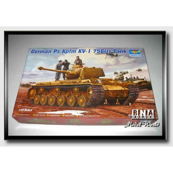 Trumpeter 00366 1/35 German Pz.Kpfm KV-1 756(r) Tank