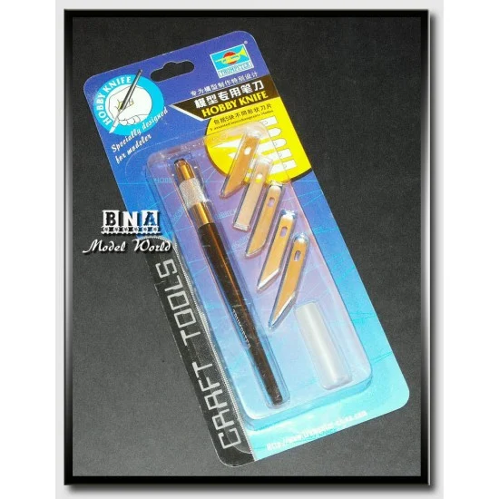 Trumpeter 09908 Hobby Knife with 5 Assorted Interchangeable Blades - Hobby Tools & Supplies