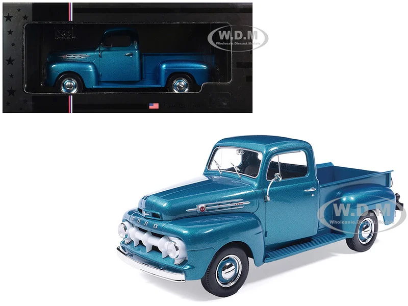 1952 Ford F1 Pickup Truck Blue Metallic 1/24 Diecast Model by IXO Models - Ford Models