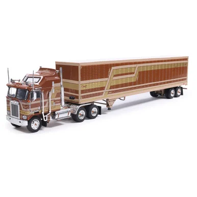 1976 Kenworth K100 Aerodyne - Brown with Modern Trailer