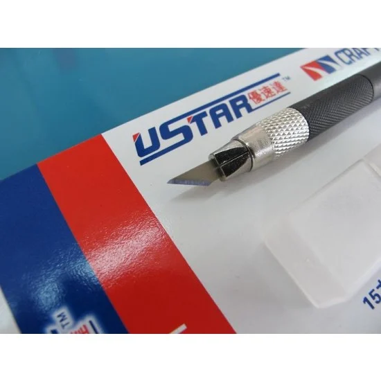 U Star UA-1901 Modeller's Professional Knife 30-Degree (with 15 Sharp Blades)