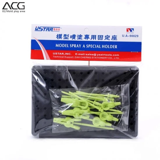 U Star UA-90029 Painting Clips & Parts Holder set (12pcs, Plastic) + Clips Base