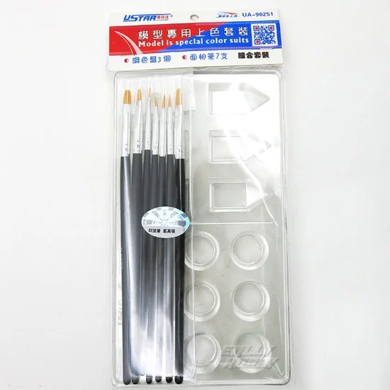 U Star UA-90251 Paint Brushes (7pcs) & Pallet/Paint Trays (3pcs)