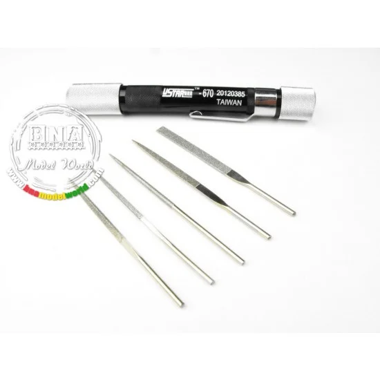 U Star UA-90670 High Precision Emery File set + Handle (6in1) | FREE Gift w/0+ Order | Coupon Code: UA-90670