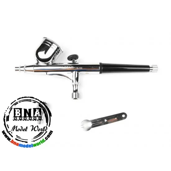 U Star UA-S-130 S-130 0.3mm Dual Action Airbrush w/9cc Gravity Feed Cup