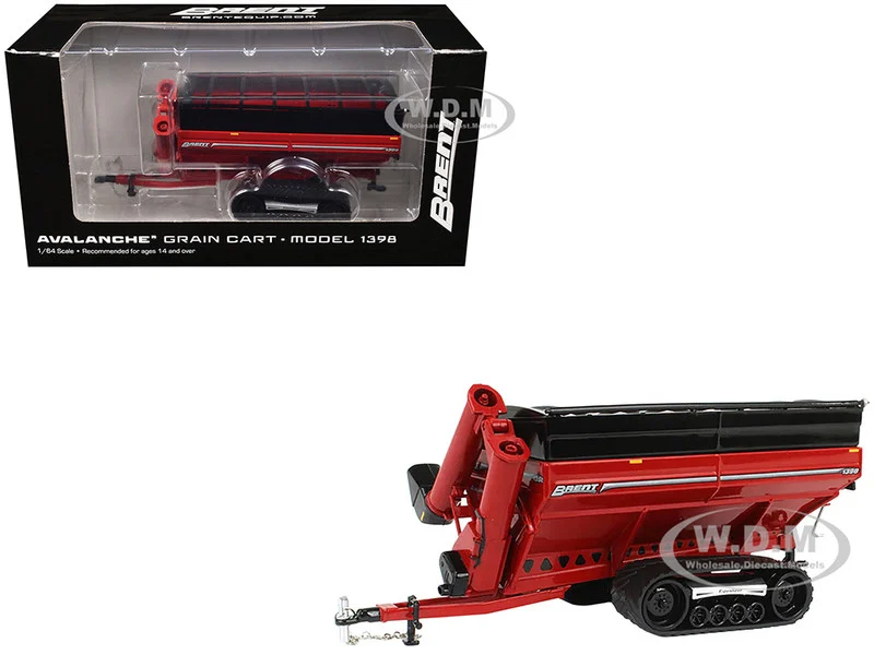 Brent 1398 Avalanche Grain Cart with Equalizer Tracks Red 1/64 Diecast Model by SpecCast - Tractors & Farm Models