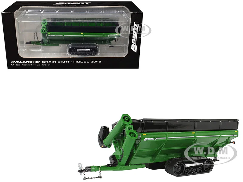 Brent 2098 Avalanche Grain Cart with Equalizer Tracks Green 1/64 Diecast Model by SpecCast - Tractors & Farm Models