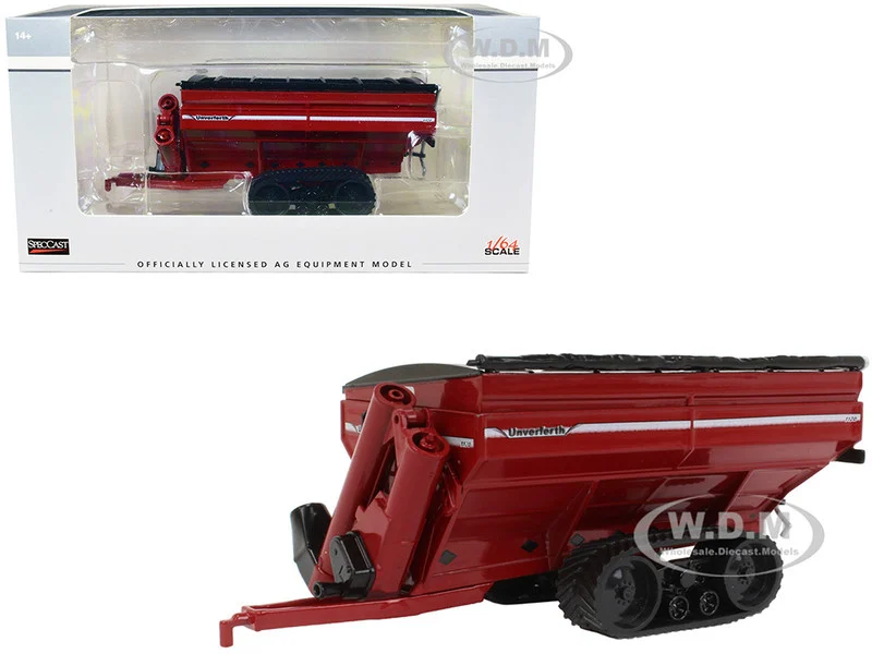 Unverferth 1120 Grain Cart with Tracks Red 1/64 Diecast Model by SpecCast - Tractors & Farm Models