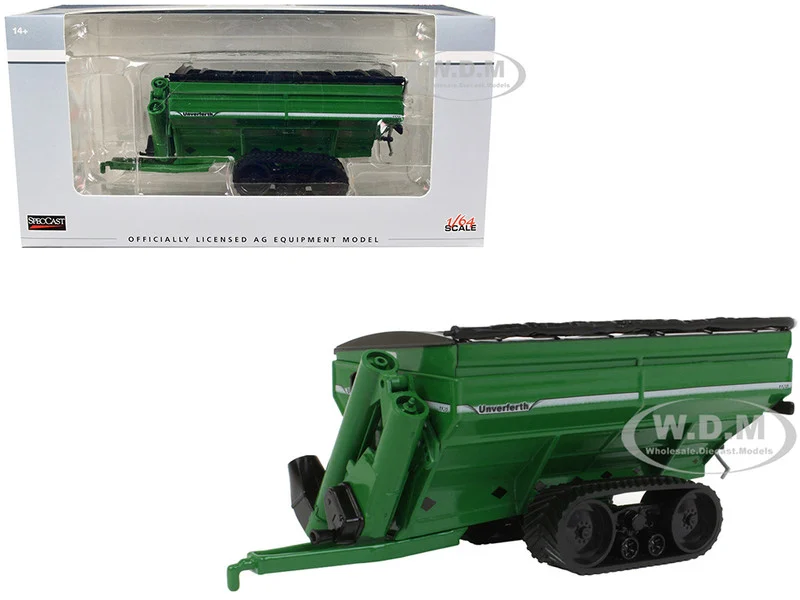 Unverferth 1120 Grain Cart with Tracks Green 1/64 Diecast Model by SpecCast - Tractors & Farm Models