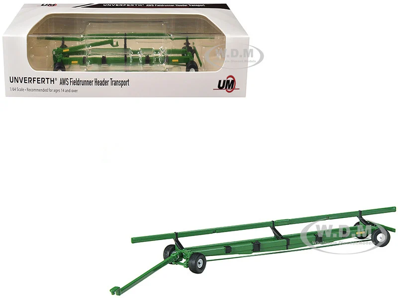 Unverferth AWS Fieldrunner Header Transport Green 1/64 Diecast Model by SpecCast - Tractors & Farm Models