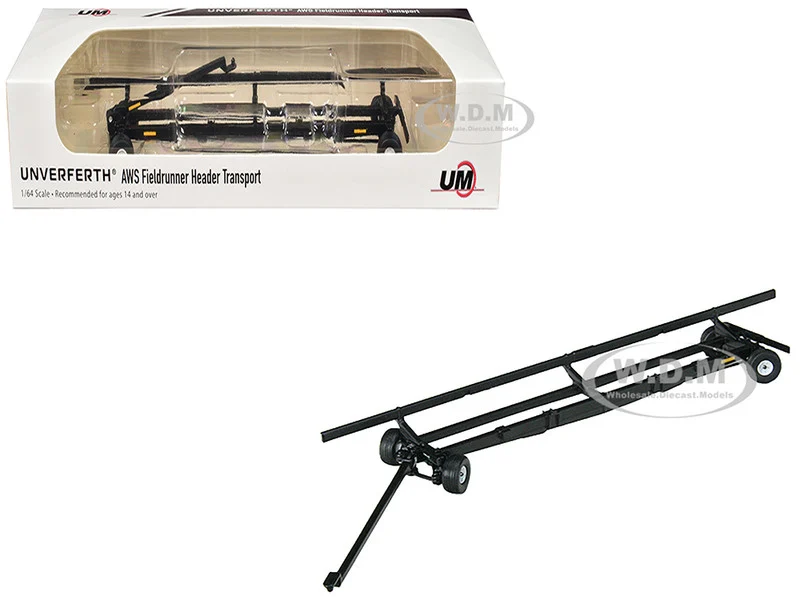 Unverferth AWS Fieldrunner Header Transport Black (Version 2) 1/64 Diecast Model by SpecCast - Tractors & Farm Models
