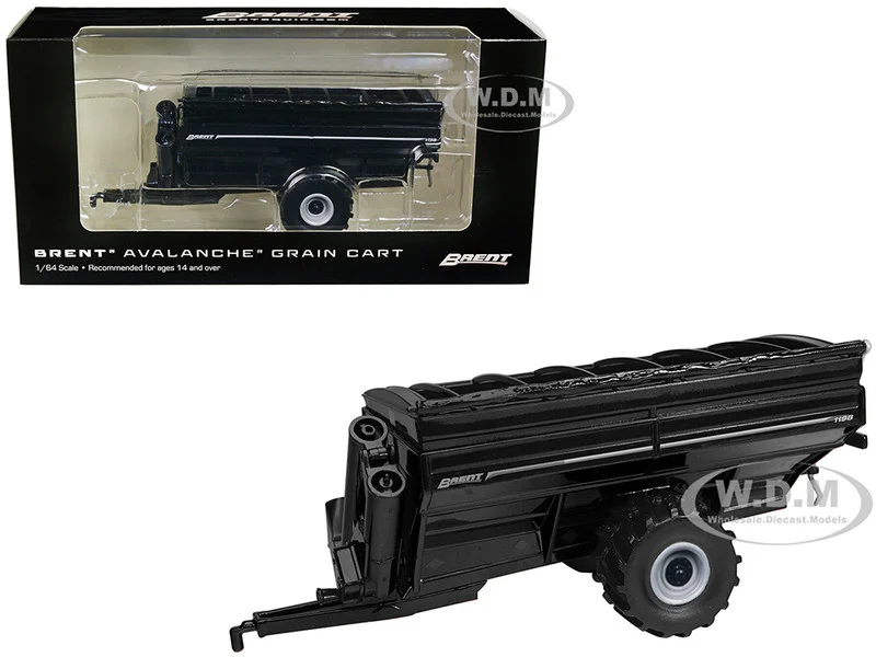 Brent 1198 Avalanche Grain Cart with Tires Black Metallic 1/64 Diecast Model by SpecCast - Tractors & Farm Models
