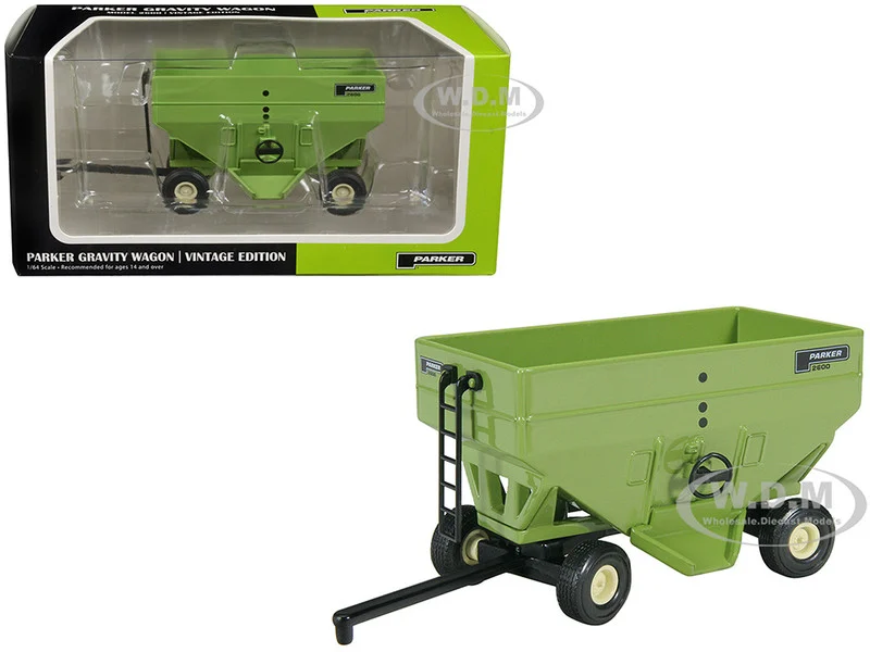 Parker 2600 Grain Wagon Light Green 1/64 Diecast Model by SpecCast - Tractors & Farm Models