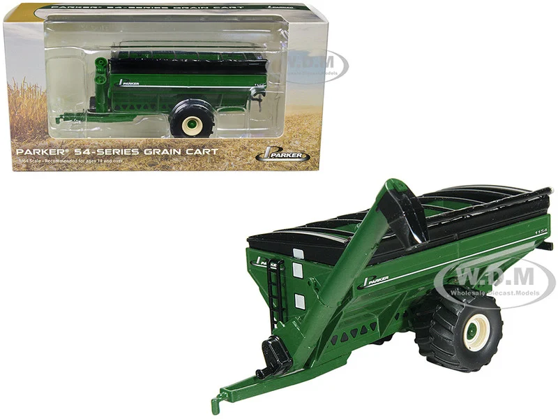 Parker 1154 Grain Cart with Tires Green 1/64 Diecast Model by SpecCast - Tractors & Farm Models