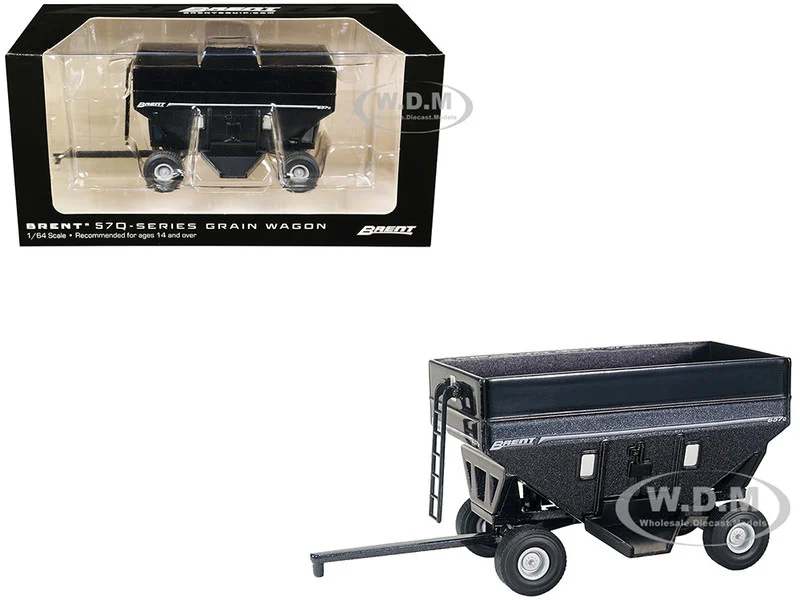 Brent 657Q Grain Train Wagon Black Metallic 1/64 Diecast Model by SpecCast - Tractors & Farm Models