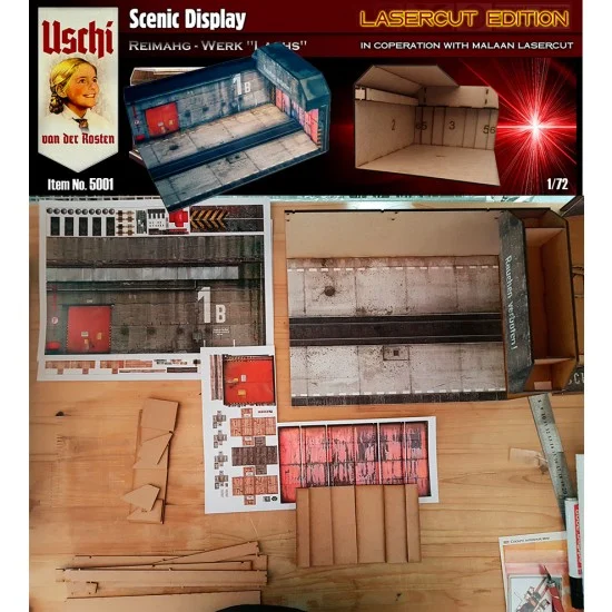 Uschi 5001 1/72 REIHMAG Werk Lachs MDF Diorama Display kit - Scenics & Diorama