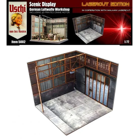 Uschi 5002 1/72 Luftwaffe Workshop MDF Diorama Display kit - Scenics & Diorama