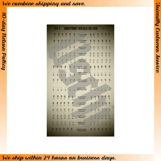 Uschi 1013 1/35 Bootprint Decals w/Mud effect - Scenics & Diorama