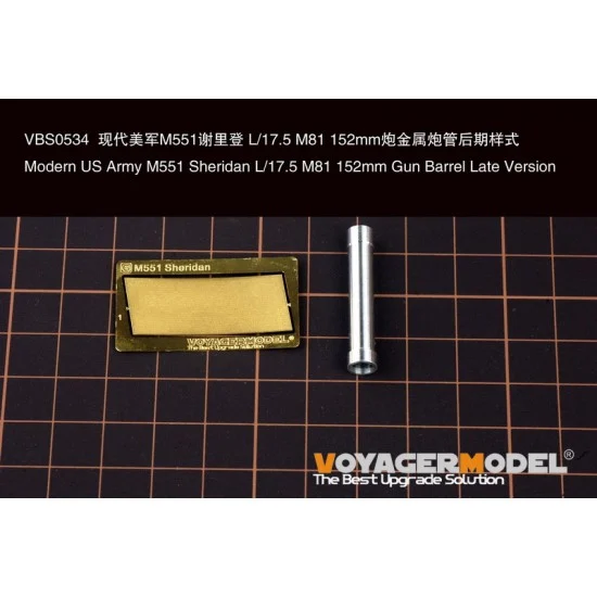 Voyager VBS0534 1/35 Modern US M551 Sheridan L/17.5 M81 152mm Gun Barrel Late for Tamiya kit #35365 - Military Vehicles & Tanks