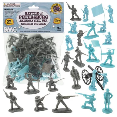 BMC Union and Confederate 1/32 Plastic Figures - 32 Pieces