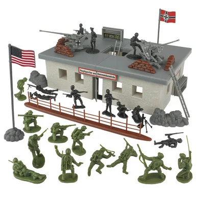 BMC WW2 SECRET STRONGHOLD 1/32 PLASTIC PLAYSET - 36 PIECES BMC TOYS (67009)