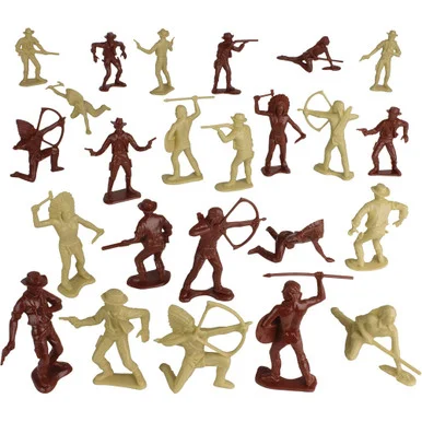 TIMMEE COWBOYS AND INDIANS PLASTIC FIGURES - 40 PIECES TIMMEE (67740)
