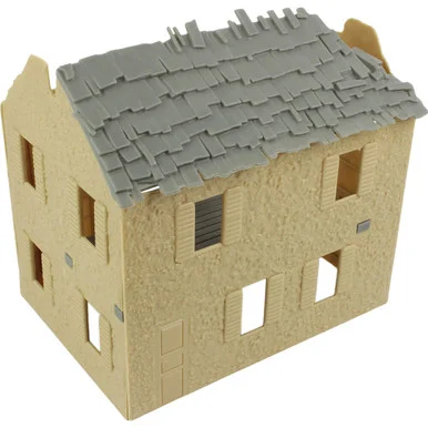 WWII Bombed Farm House Tan BMC (49996) - BMC Toys